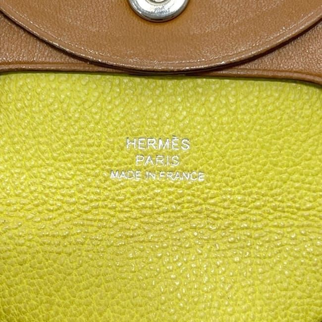 Hermes Leather Box Calf Chevre Brown Yellow — view 4