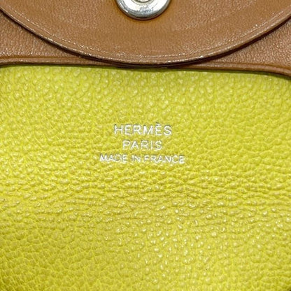 Hermes Leather Box Calf Chevre Brown Yellow — view 4