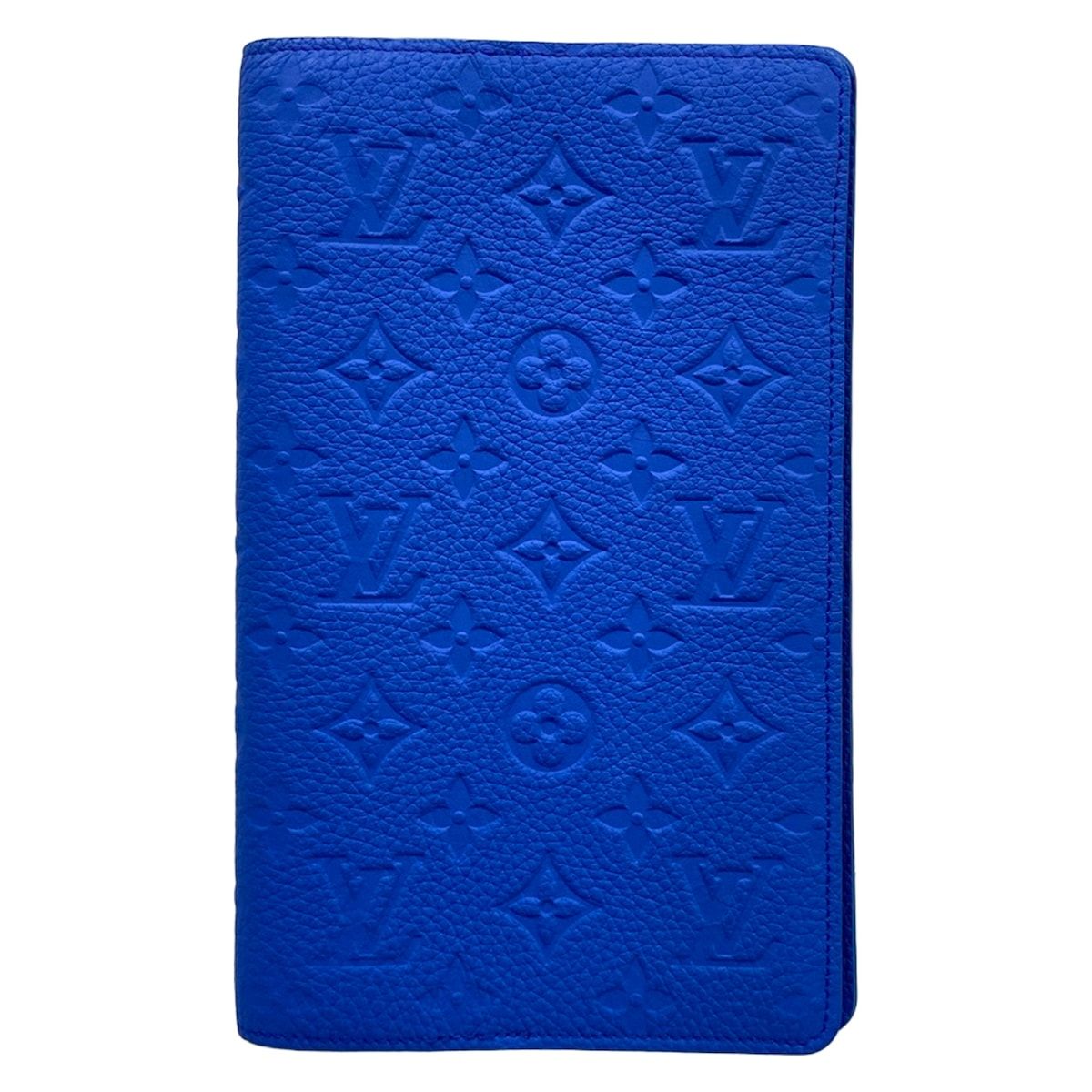 Louis Vuitton Book Cover Taurillon Monogram Notebook MM Emily Blue Leather