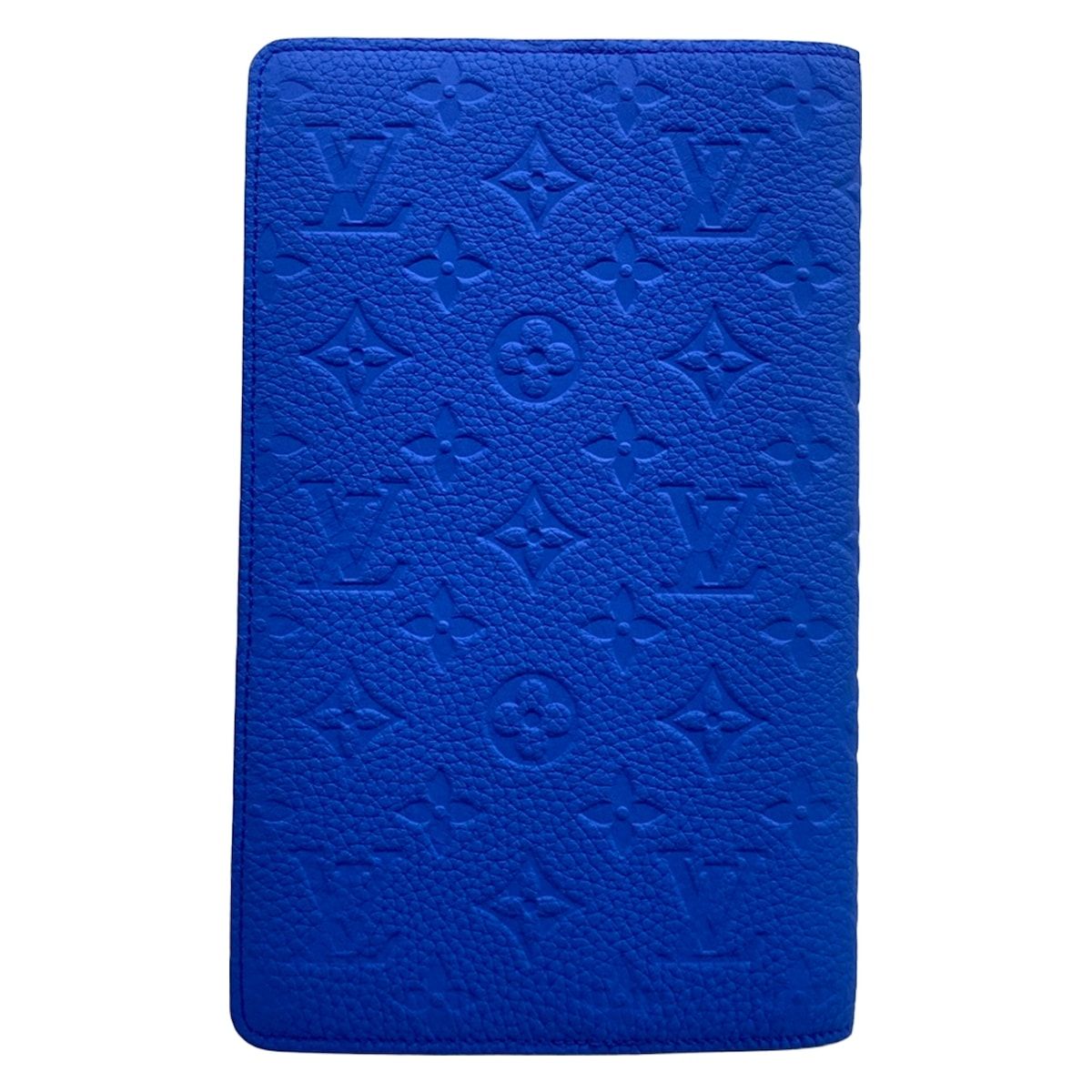 Louis Vuitton Book Cover Taurillon Monogram Notebook MM Emily Blue Leather — view 2