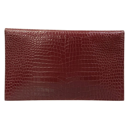 Saint Laurent Paris Clutch Bordeaux Croco — view 3