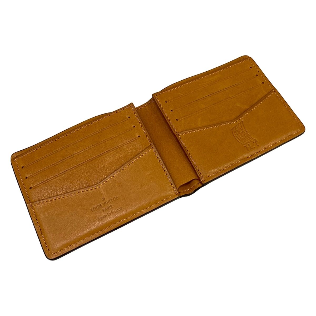 Louis Vuitton Billfold Portefeuille Calf Brown Initial Leather Wallet — view 3