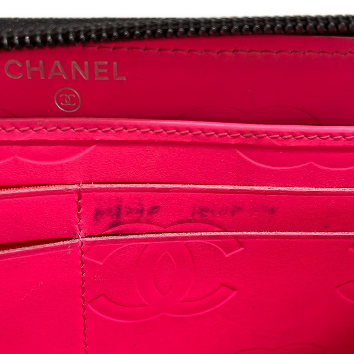 Chanel Wallet Cambon Line Black Silver Zip Around Leather Lambskin — view 6