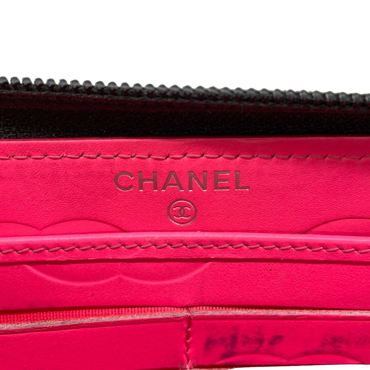 Chanel Wallet Cambon Line Black Silver Zip Around Leather Lambskin — view 5