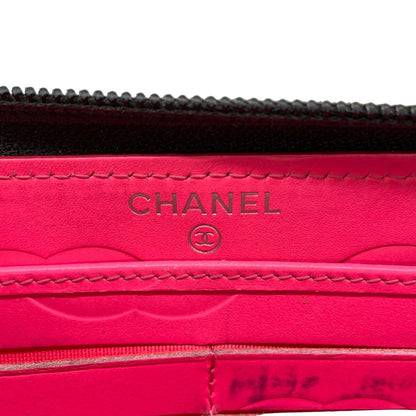 Chanel Wallet Cambon Line Black Silver Zip Around Leather Lambskin — view 5