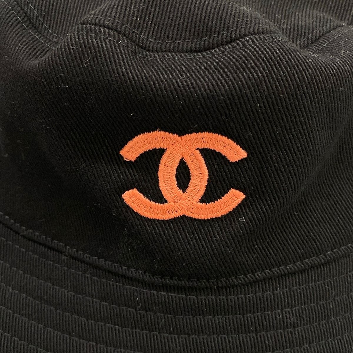 Chanel Hat Black Dark Gray Multi Reversible Cotton — view 6