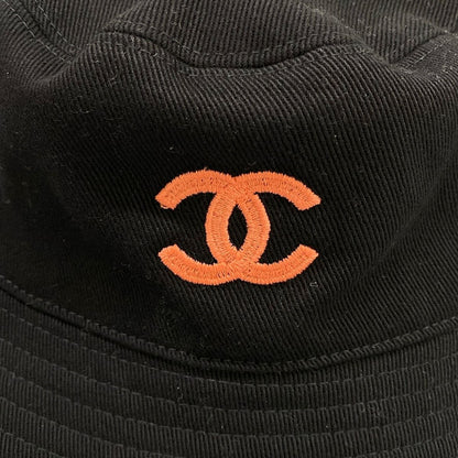 Chanel Hat Black Dark Gray Multi Reversible Cotton — view 6