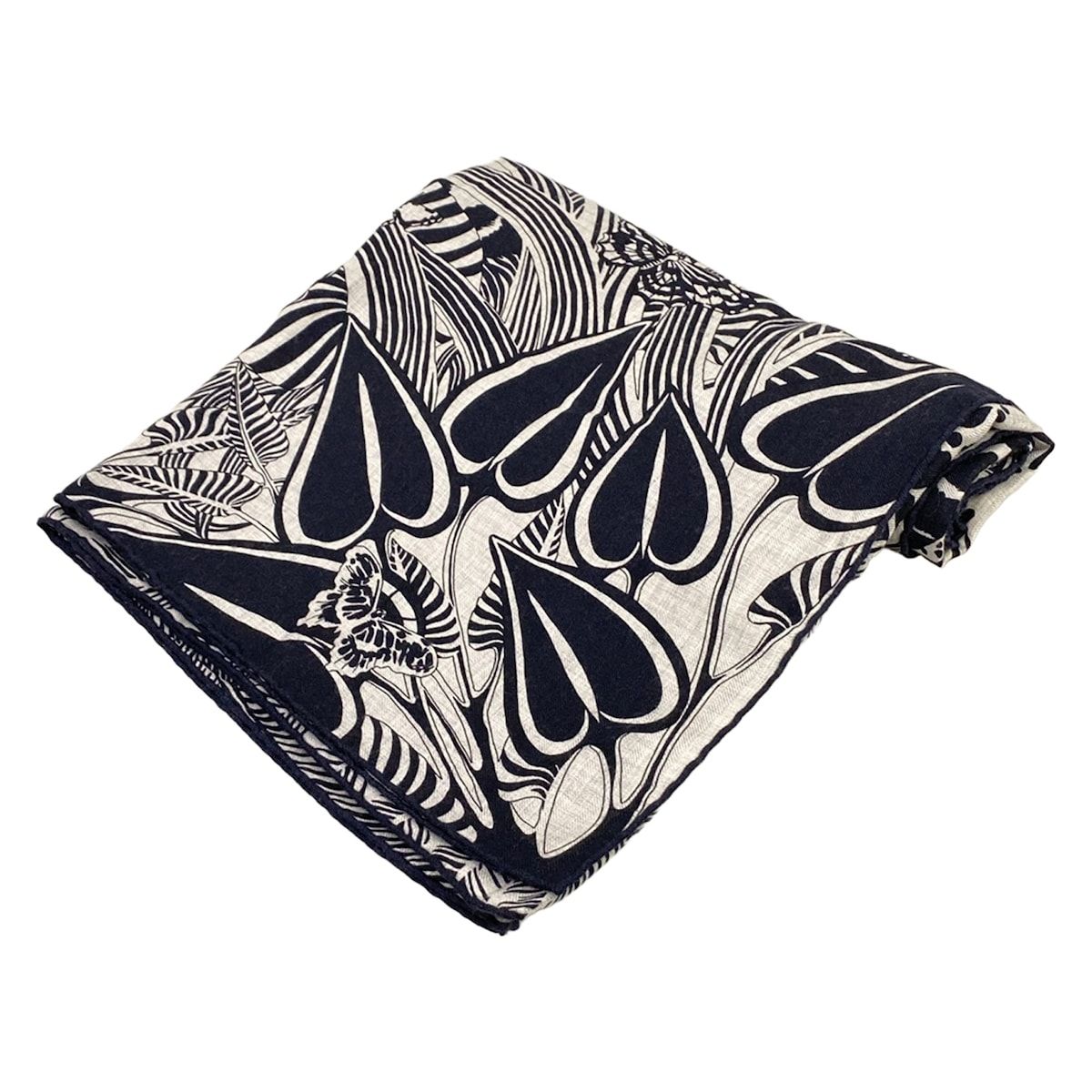 Hermes Shawl Carre Geant 140 Gray Black Butterfly Leopard Jaguar Quetzal Scarf