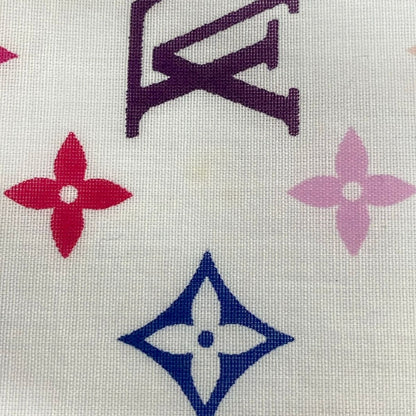 Louis Vuitton Handkerchief Monogram Multicolor Bandana Blanc Cotton — view 6