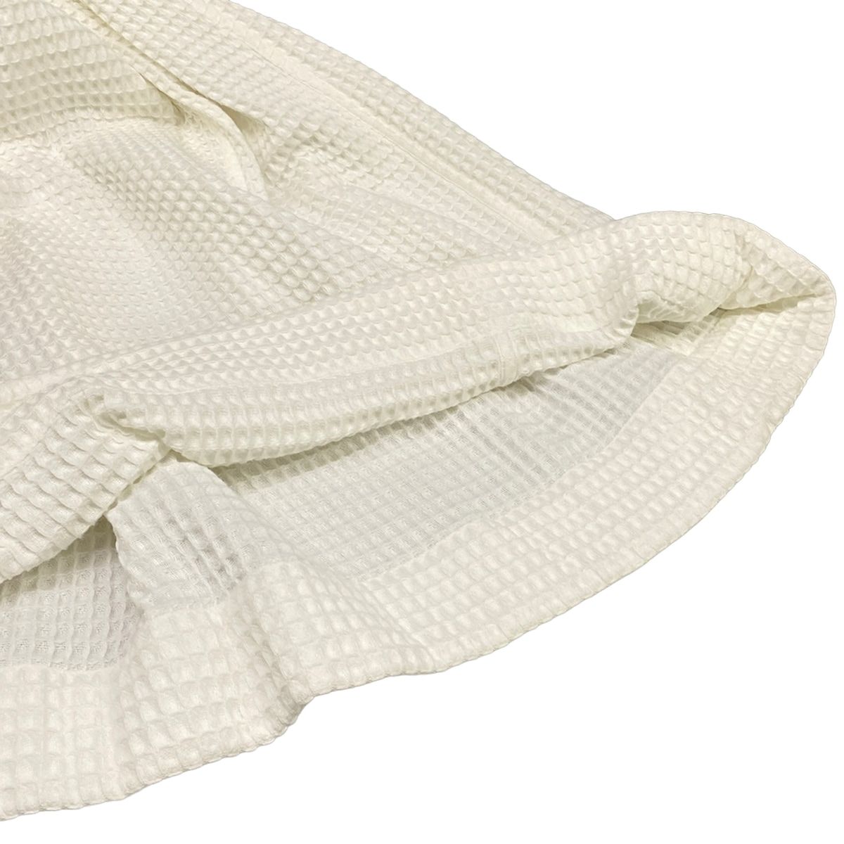Chanel Long Skirt 34 S White Waffle Cotton — view 7