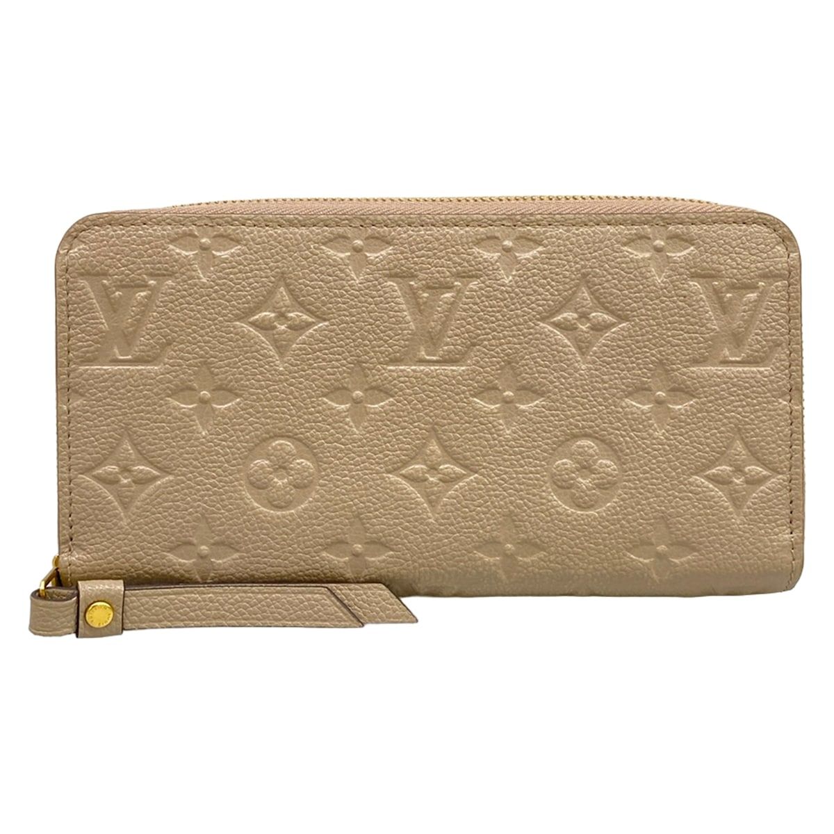 Louis Vuitton Wallet Monogram Empreinte Zippy Tourterelle Leather Cowhide