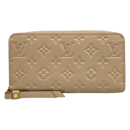 Louis Vuitton Wallet Monogram Empreinte Zippy Tourterelle Leather Cowhide