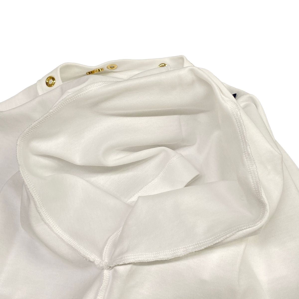 Louis Vuitton Short Sleeve T-Shirt XS Side Strap White Crew Neck Cotton Silk — view 8