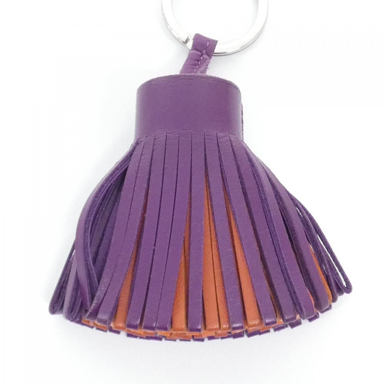 Hermes Carmen Tricolor Key Ring Key Holder — view 2