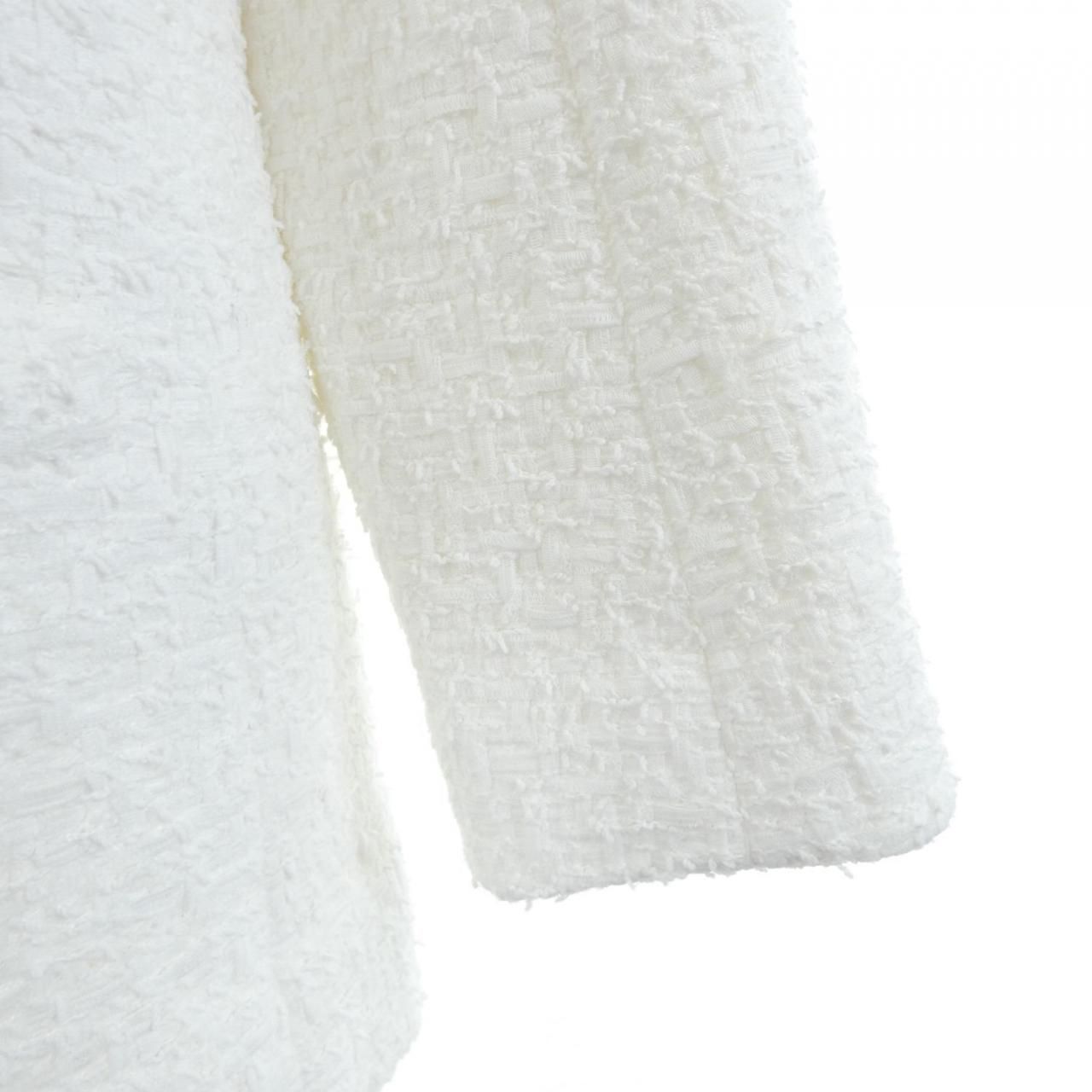 Chanel Collarless Jacket White — view 7