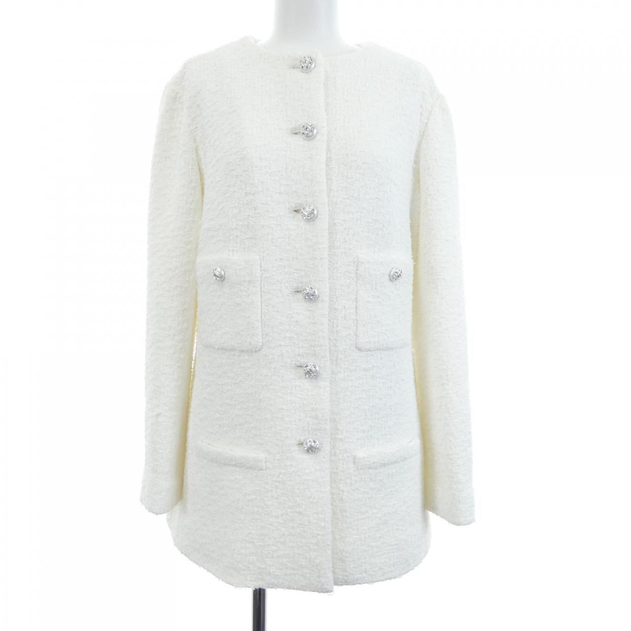 Chanel Collarless Jacket White