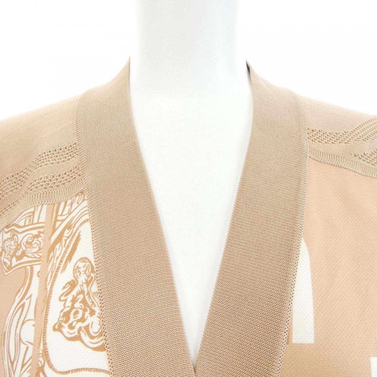 Hermes en Desordre Finesse Twill Raine Long Cardigan — view 5