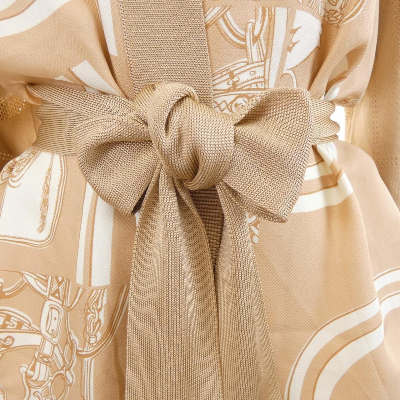 Hermes en Desordre Finesse Twill Raine Long Cardigan — view 7