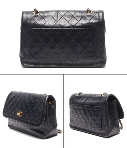 Chanel Chain Shoulder Bag Crossbody Gold Quilted Single Flap Lambskin — view 2