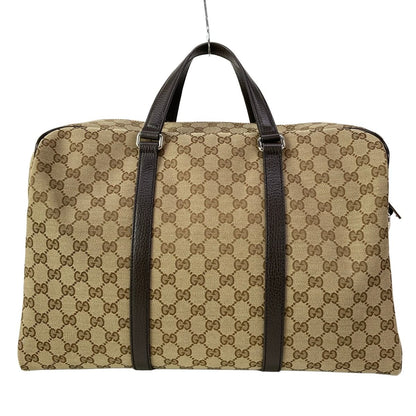 Gucci Boston Bag GG Pattern Beige Dark Brown Leather — view 3
