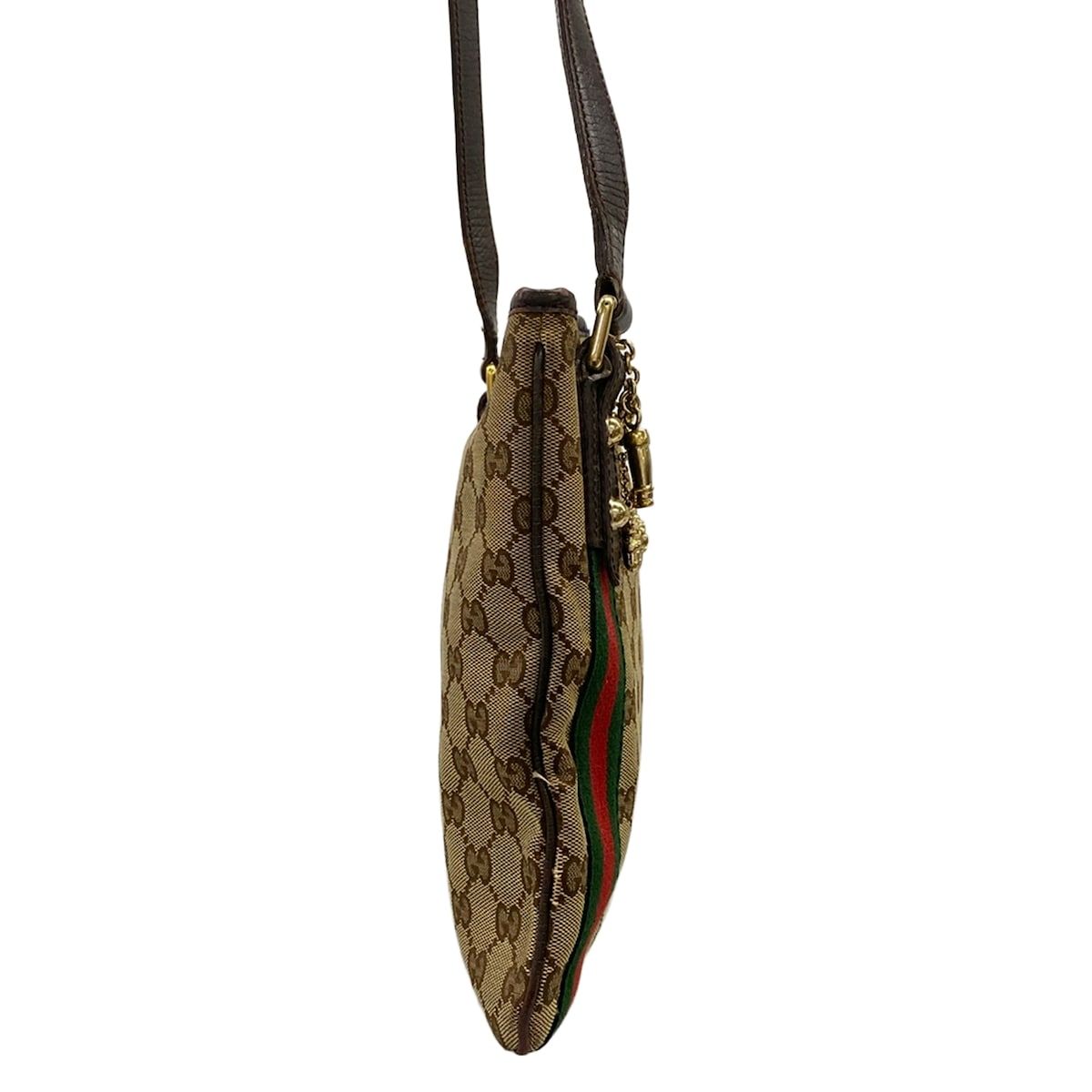 Gucci Shoulder Bag GG Pattern Sherry Beige Dark Brown Multi Leather — view 4