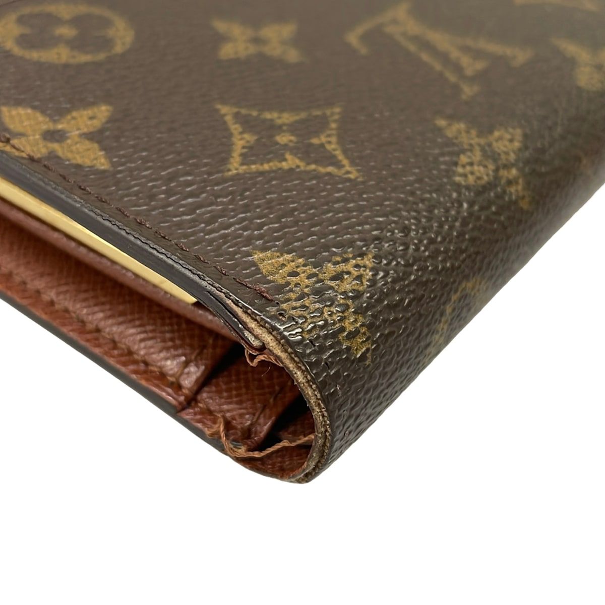 Louis Vuitton Bifold Wallet Monogram Porte Monet Viet Viennois Leather — view 9