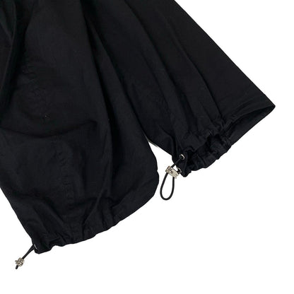 Hermes Long Sleeve Shirt Blouse 38 M Black Drawcord Cotton — view 6