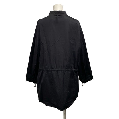Hermes Long Sleeve Shirt Blouse 38 M Black Drawcord Cotton — view 2