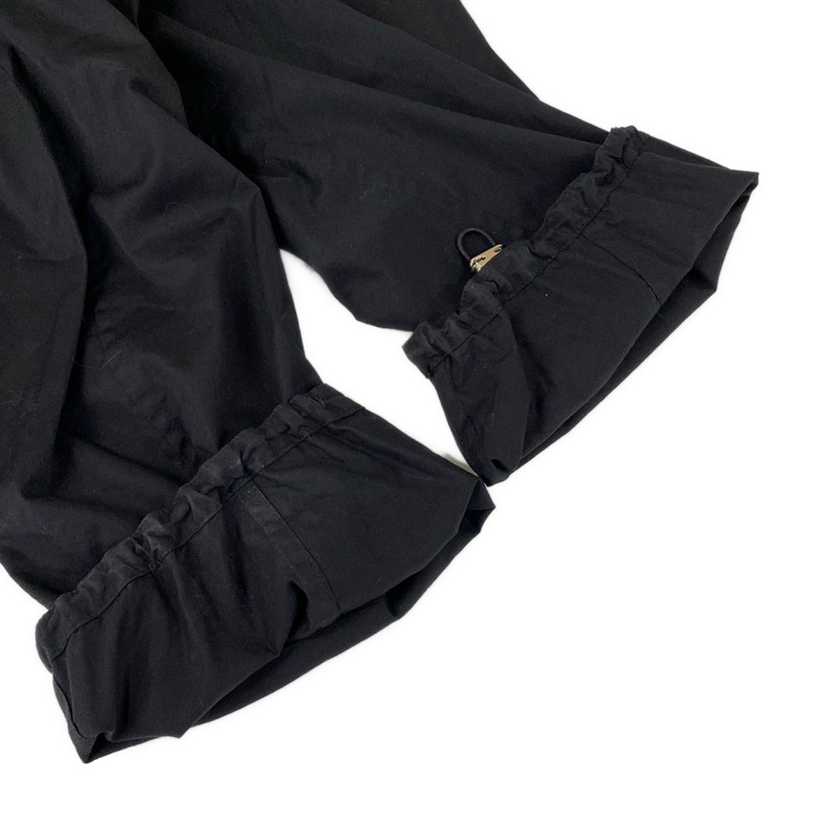 Hermes Long Sleeve Shirt Blouse 38 M Black Drawcord Cotton — view 7