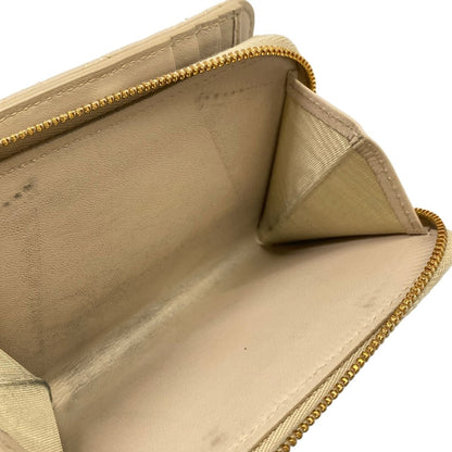 Dior Beige Zip Around Pearl Leather Wallet — view 4