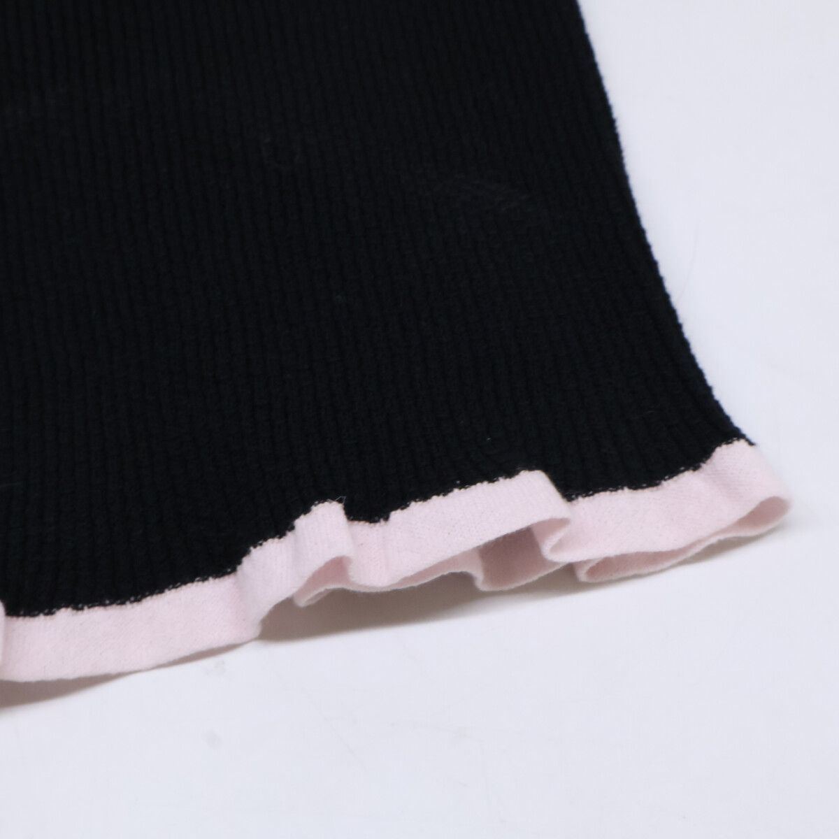 Chanel Rhinestone CC Logo & Lion Button Bow Cotton Rib Knit Sleeveless Camisole — view 9