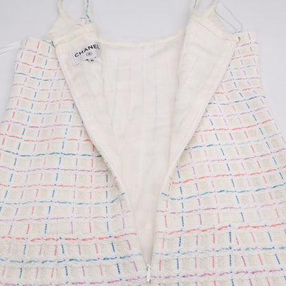 Chanel Tweed CC Logo Button Sleeveless 36 Dress — view 8