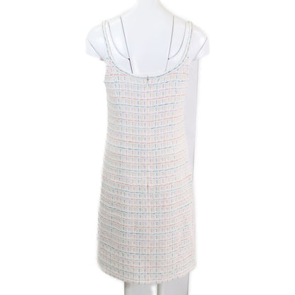 Chanel Tweed CC Logo Button Sleeveless 36 Dress — view 2