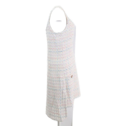 Chanel Tweed CC Logo Button Sleeveless 36 Dress — view 4