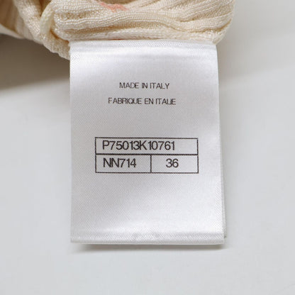 Chanel CC Logo Pearl Biju Silk Knit Dress 36 — view 5