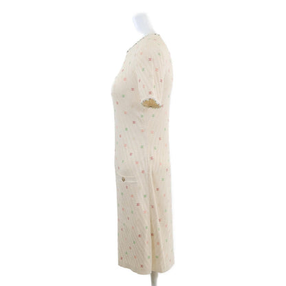 Chanel CC Logo Pearl Biju Silk Knit Dress 36 — view 2