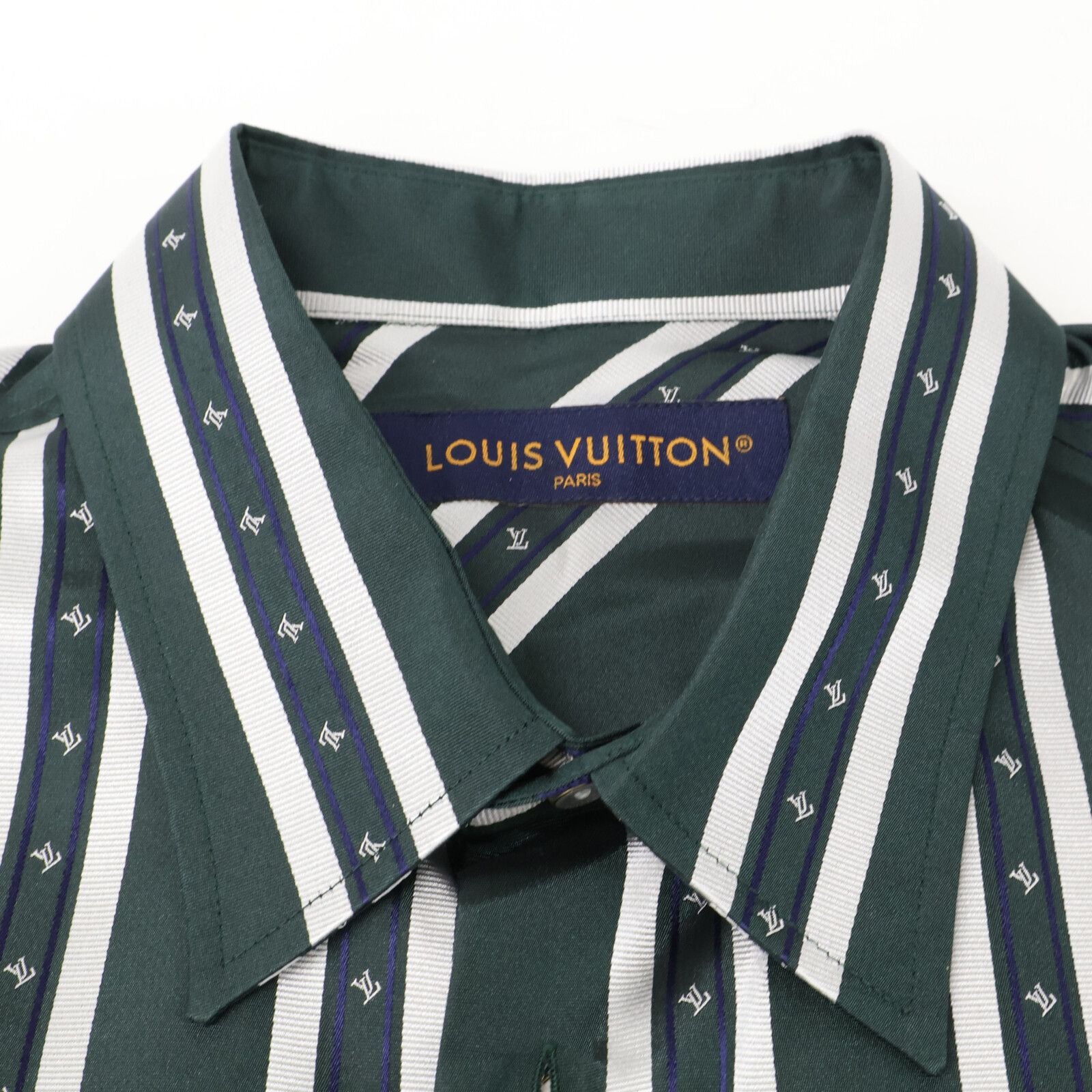 Louis Vuitton Rbr Striped Silk 100% Long Sleeve Shirt — view 7