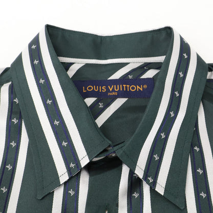 Louis Vuitton Rbr Striped Silk 100% Long Sleeve Shirt — view 7