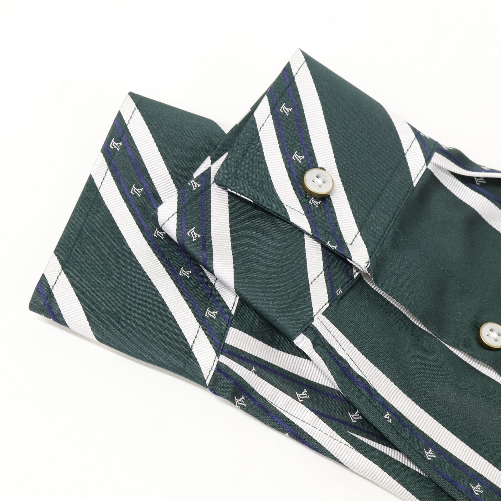 Louis Vuitton Rbr Striped Silk 100% Long Sleeve Shirt — view 6