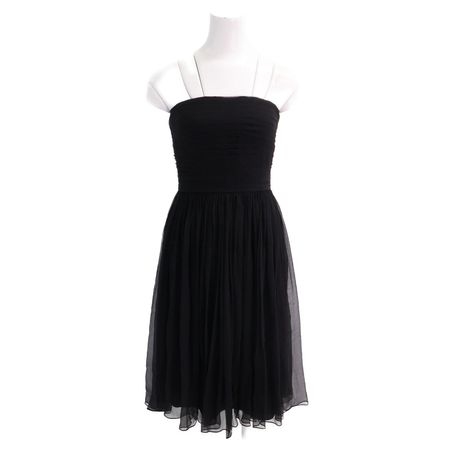 Dior Silk Bare Top Chiffon Dress 36