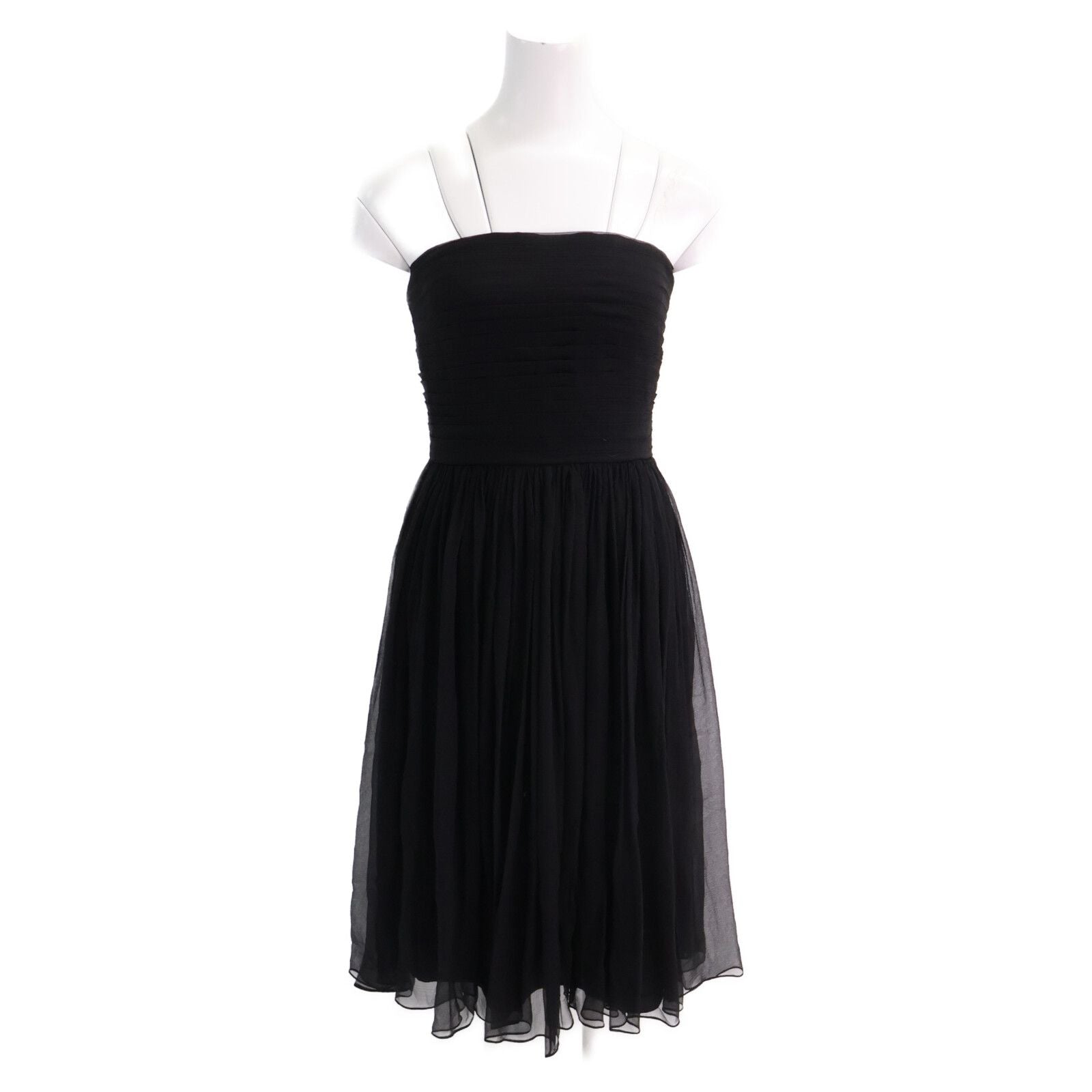 Dior Silk Bare Top Chiffon Dress 36