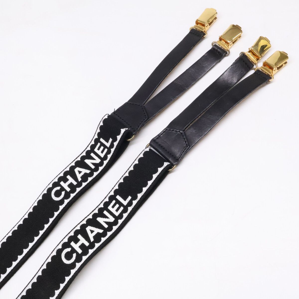 Chanel Leather Fabric Suspenders — view 4