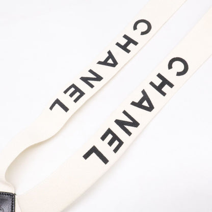 Chanel Leather Fabric Logo Suspenders — view 3