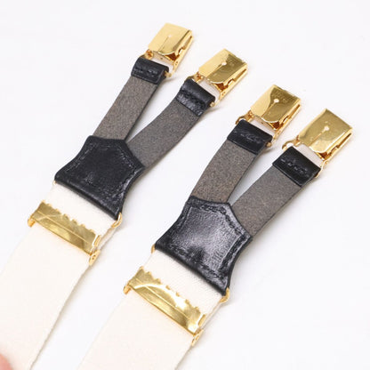 Chanel Leather Fabric Logo Suspenders — view 8