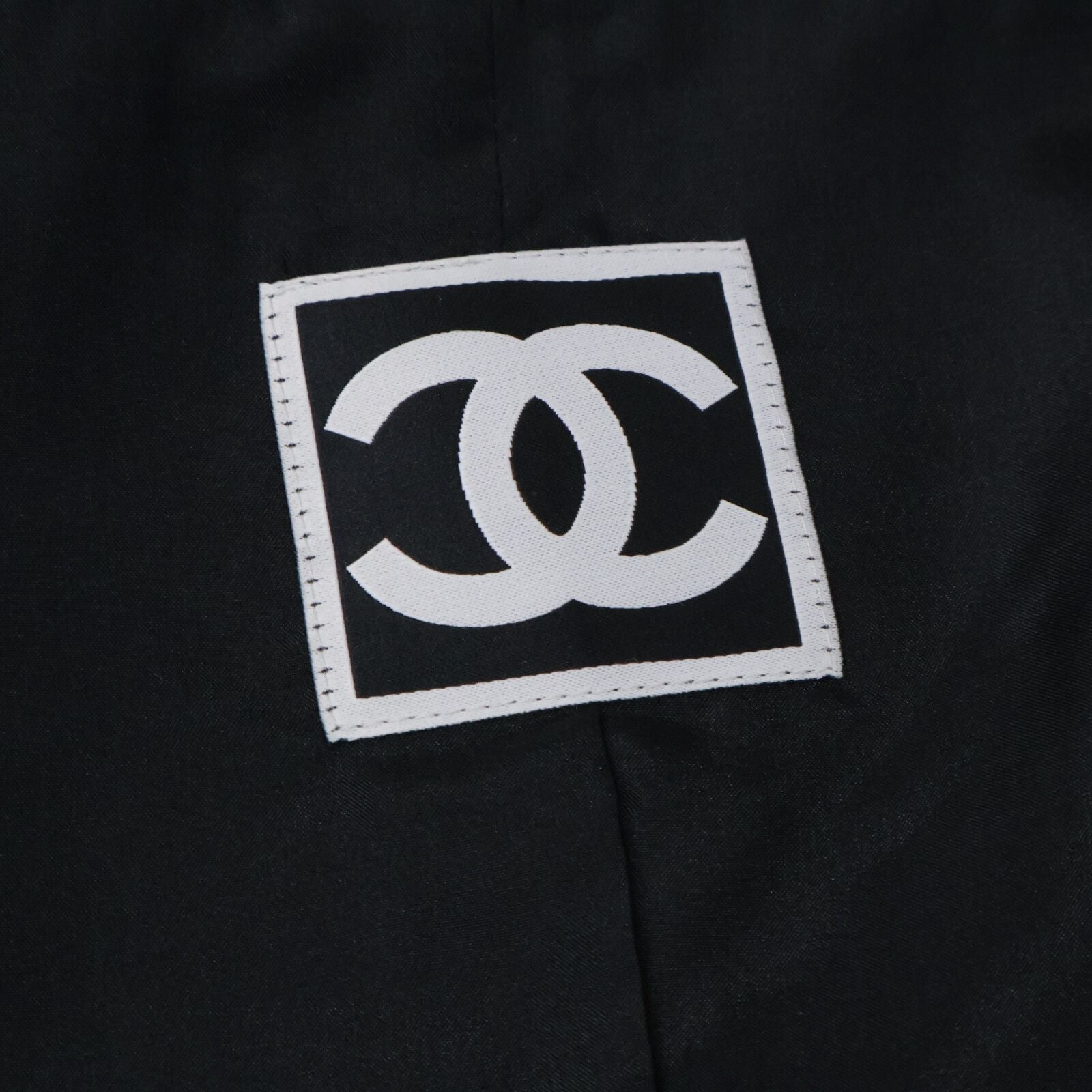 Chanel Sports Line All Over Pattern Silk Blend Collarless Jacket 34 — view 5