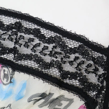Chanel 07c Silk Graffiti CC Logo Lace Trim Camisole 38 — view 6