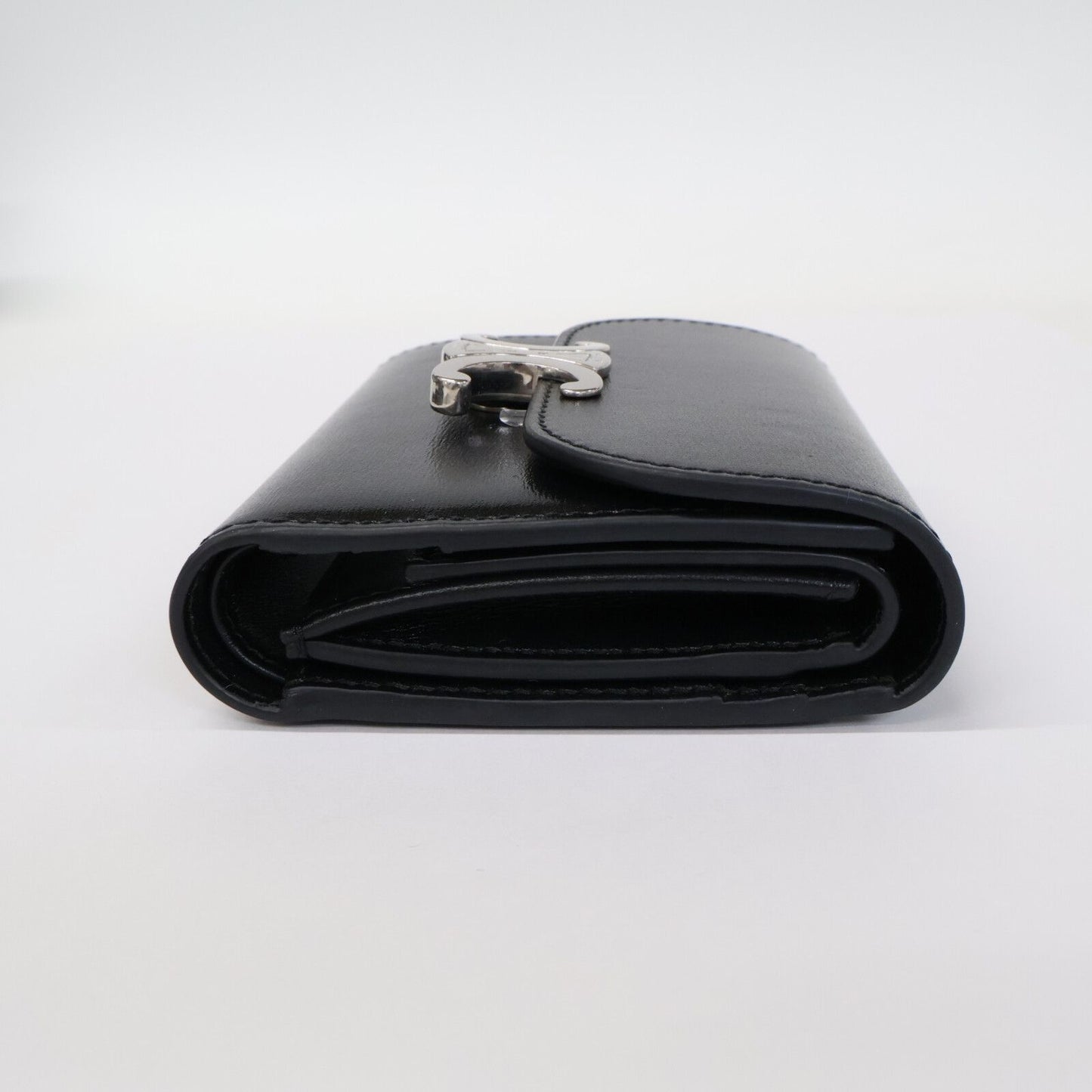 Celine Small Flap Wallet Triomphe Shiny Calfskin — view 2