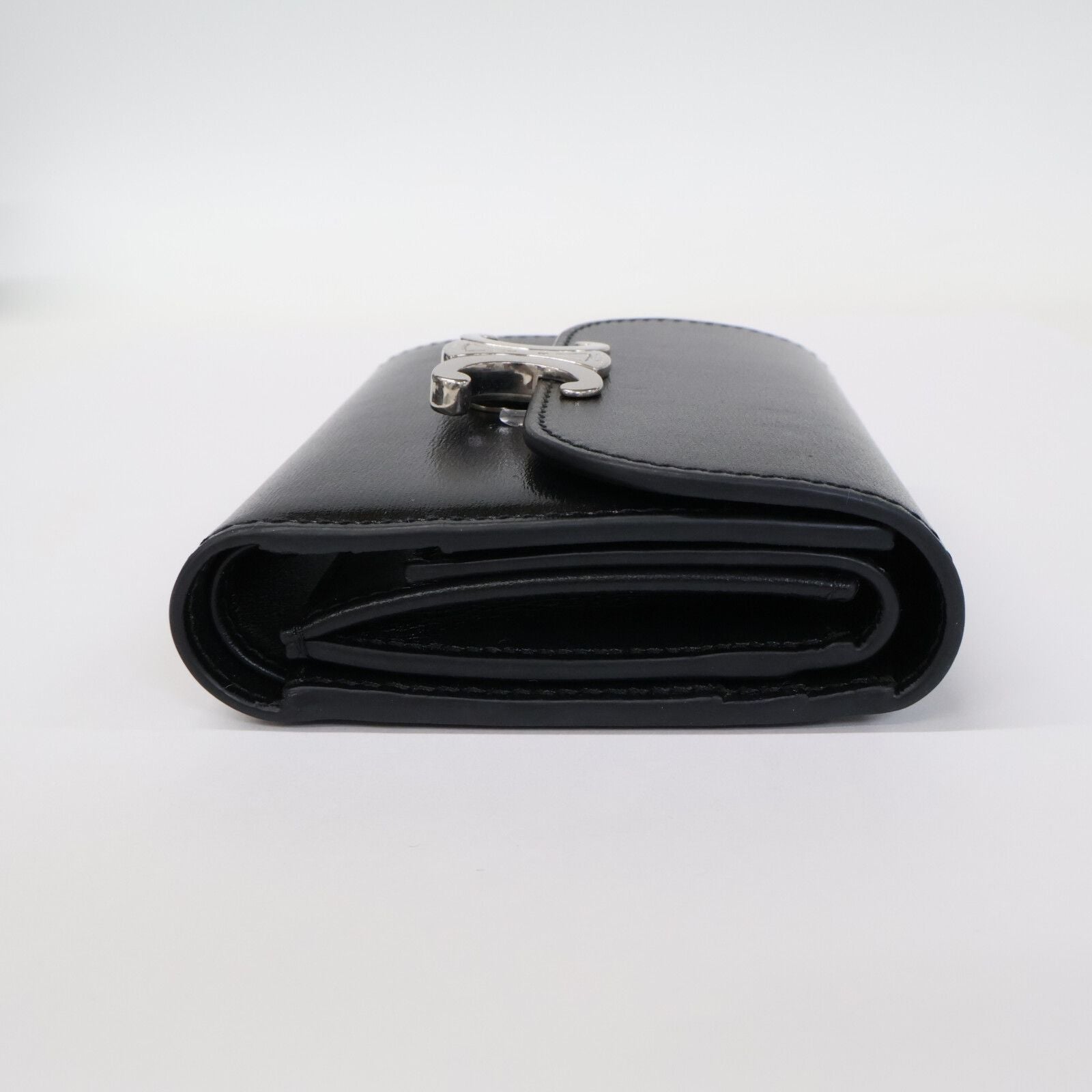 Celine Small Flap Wallet Triomphe Shiny Calfskin — view 2