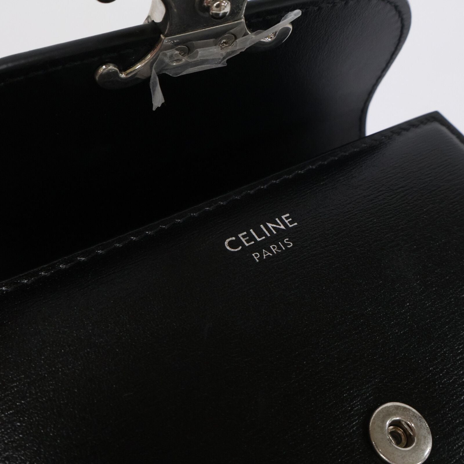 Celine Small Flap Wallet Triomphe Shiny Calfskin — view 8