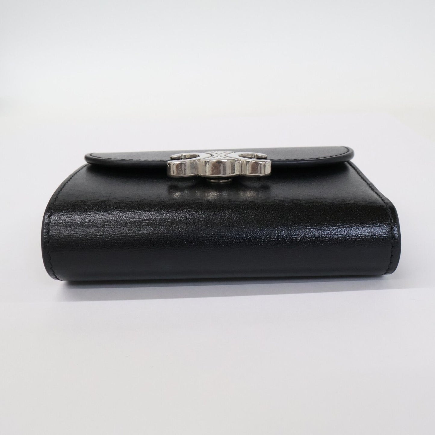 Celine Small Flap Wallet Triomphe Shiny Calfskin — view 3